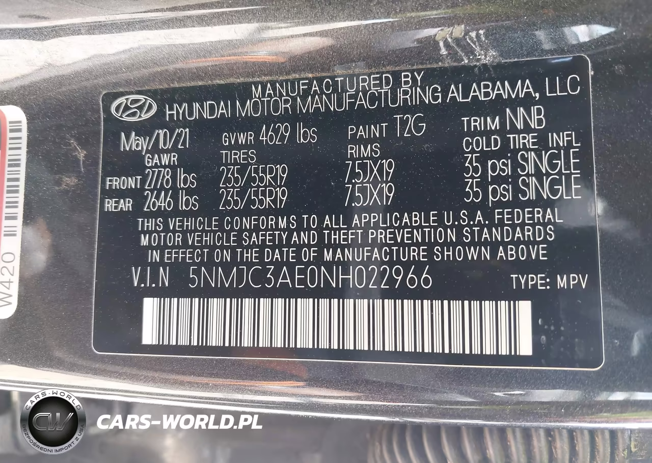 2022 Hyundai Tucson Sel VIN:5NMJC3AE0NH022966 - 9