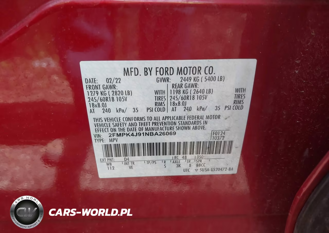2022 Ford Edge Sel VIN:2FMPK4J91NBA26069 - 9
