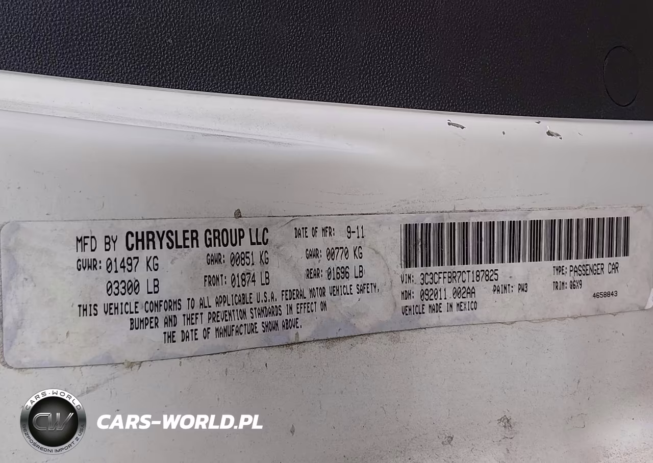 2012 Fiat 500 Sport VIN:3C3CFFBR7CT187825 - 9