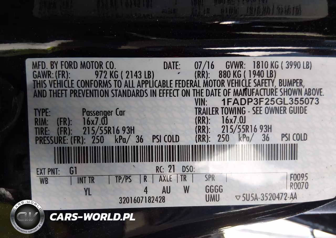 2016 Ford Focus Se VIN:1FADP3F25GL355073 - 9