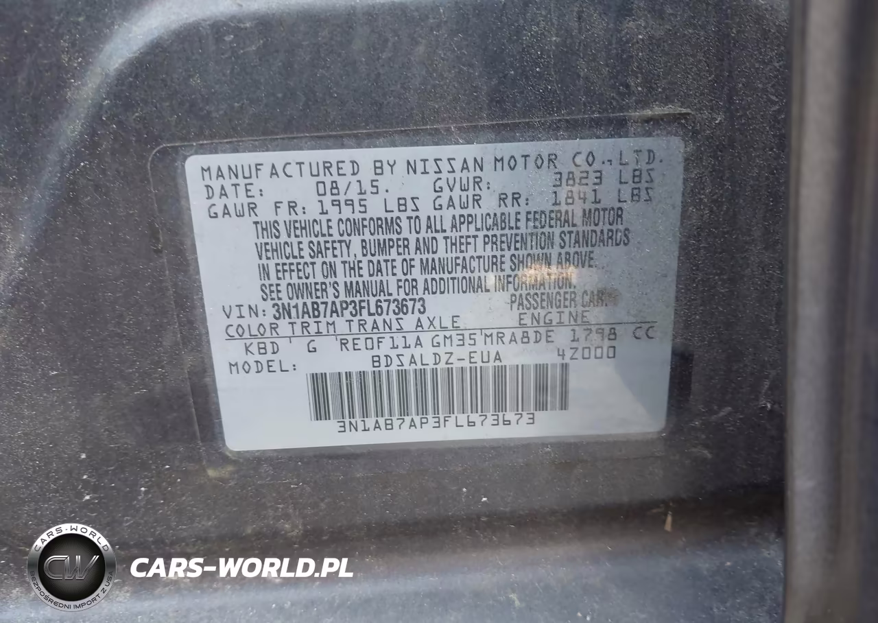 2015 Nissan Sentra Sv VIN:3N1AB7AP3FL673673 - 9