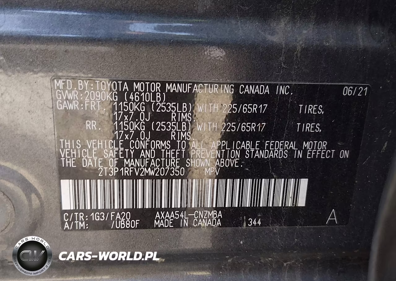 2021 Toyota Rav4 Xle VIN:2T3P1RFV2MW207350 - 9