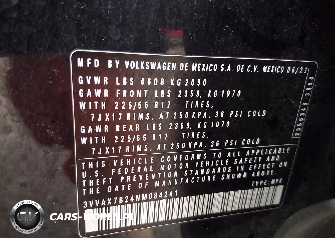 2022 Volkswagen Taos 1.5T S VIN:3VVAX7B24NM084241 - 9