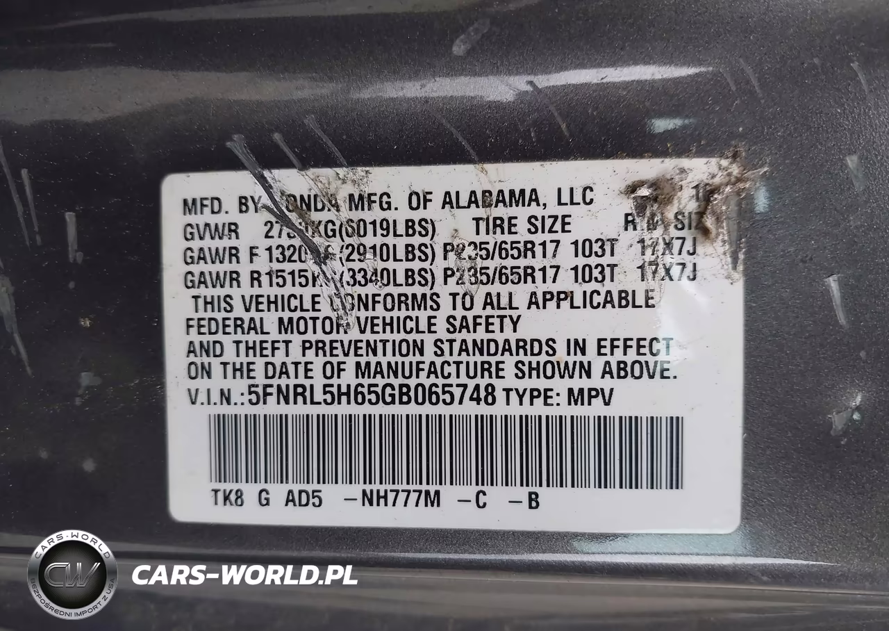 2016 Honda Odyssey Ex-L VIN:5FNRL5H65GB065748 - 9