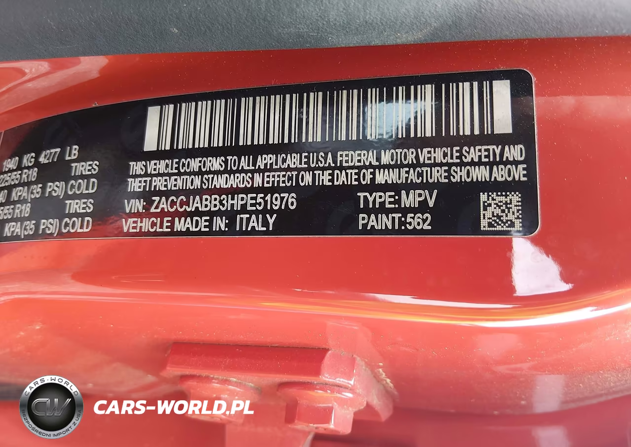 2017 Jeep Renegade Latitude Fwd VIN:ZACCJABB3HPE51976 - 9