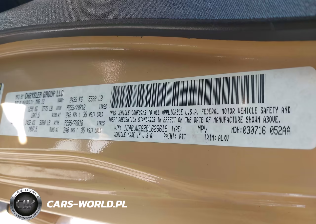 2013 Jeep Wrangler Unlimited Sahara VIN:1C4BJWEG2DL626619 - 9