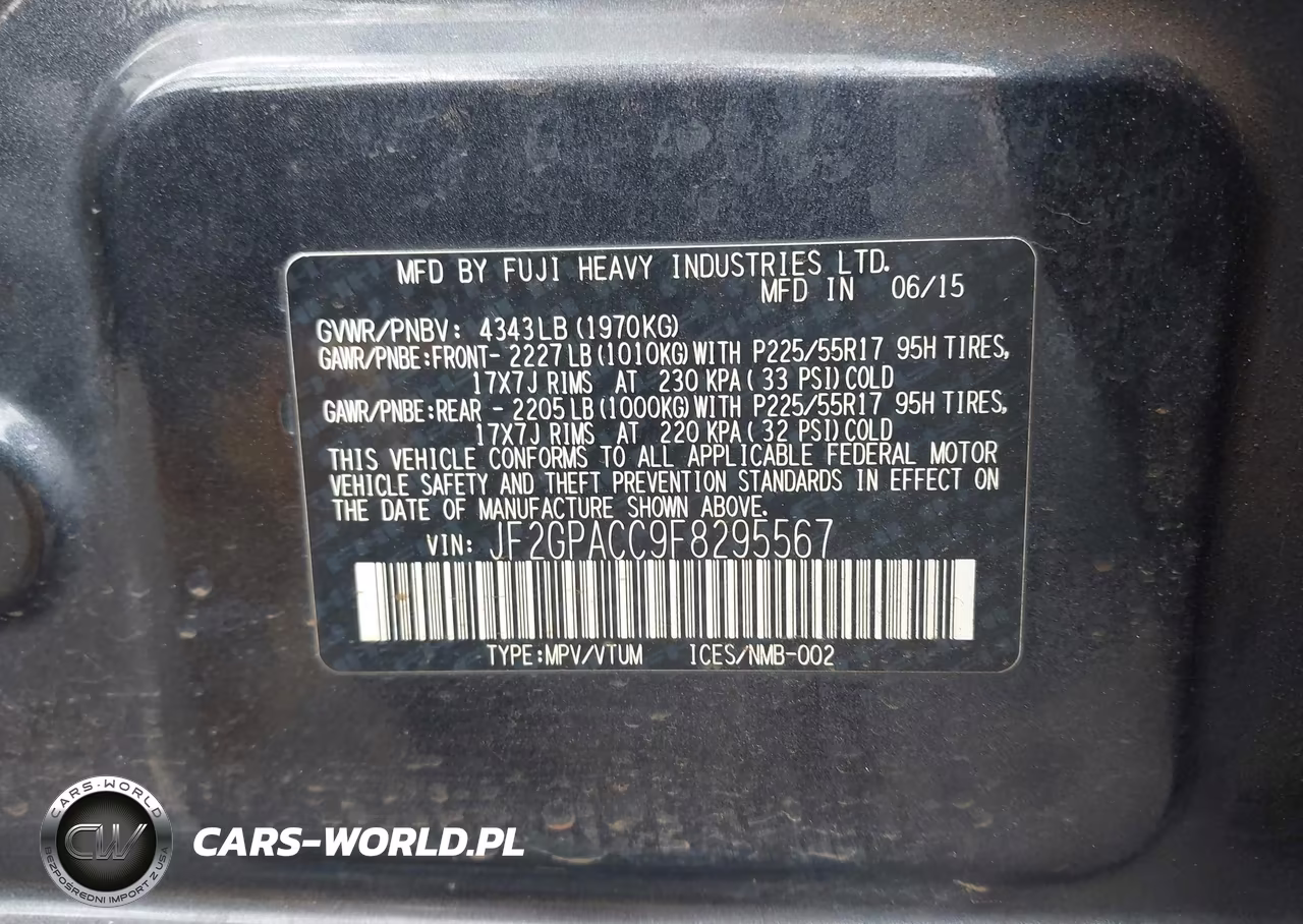 2015 Subaru Xv Crosstrek 2.0 Premium VIN:JF2GPACC9F8295567 - 9