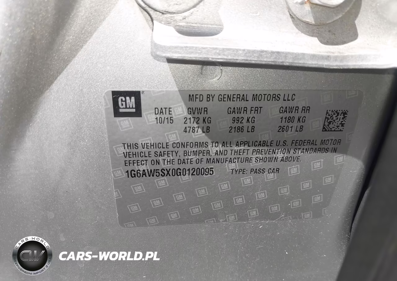 2016 Cadillac Cts Standard VIN:1G6AW5SX0G0120095 - 9