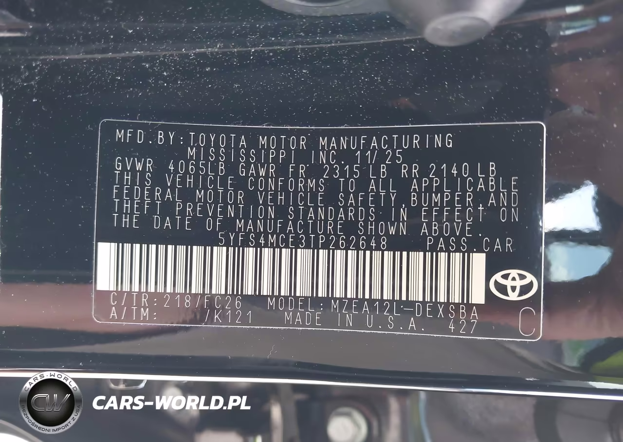2026 Toyota Corolla Se VIN:5YFS4MCE3TP262648 - 9