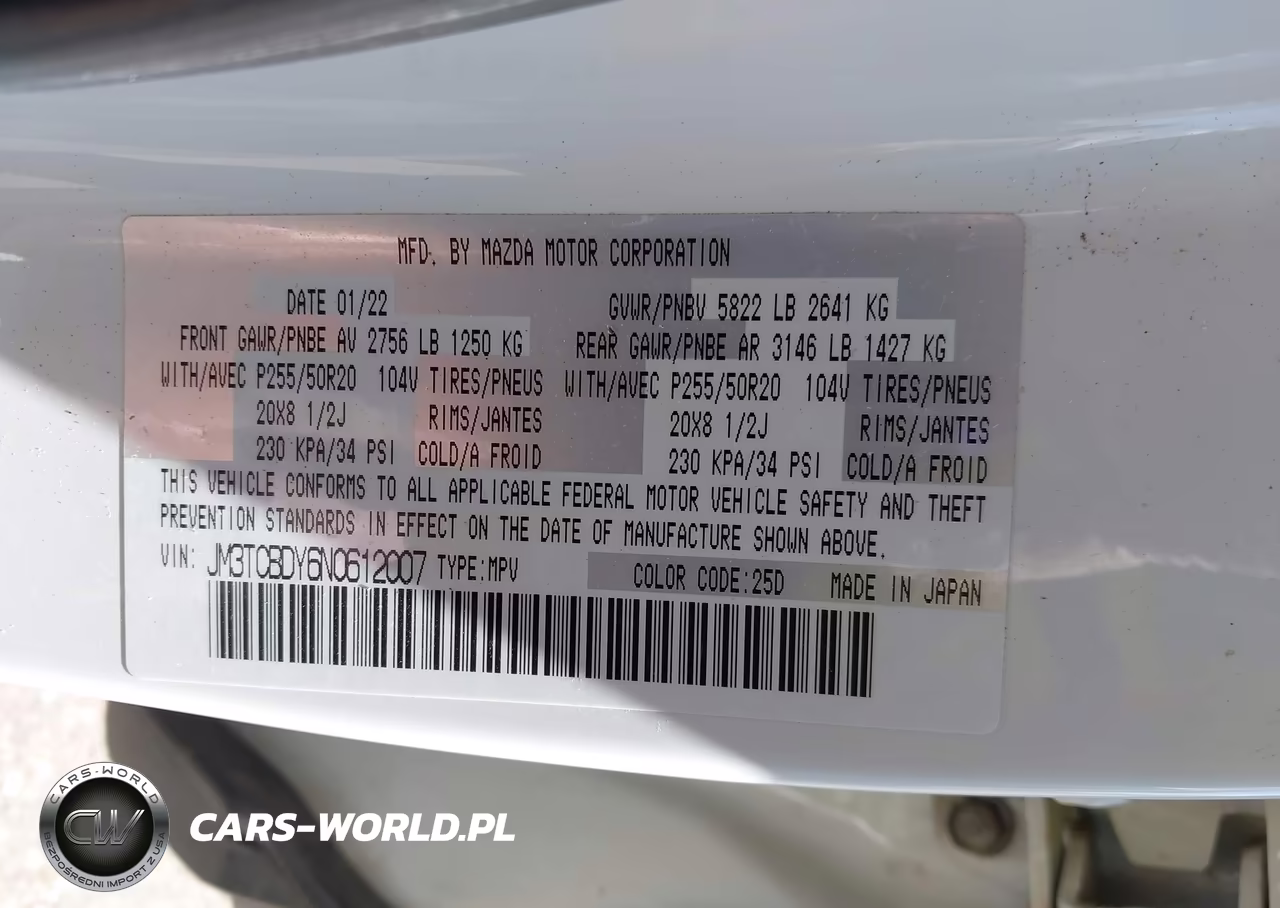 2022 Mazda Cx-9 Grand Touring VIN:JM3TCBDY6N0612007 - 9
