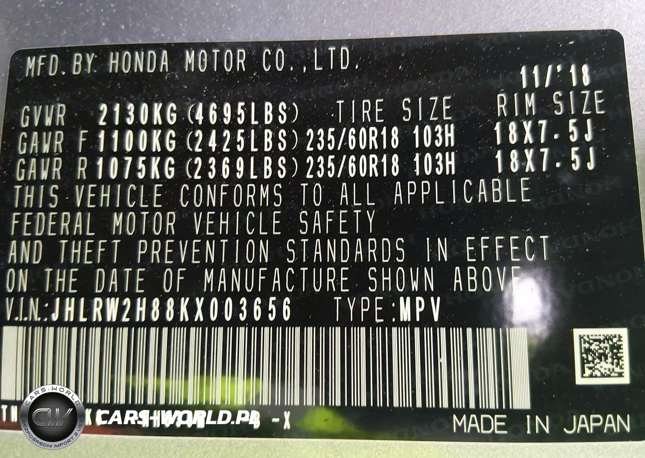 2019 Honda Cr-V Ex-L VIN:JHLRW2H88KX003656 - 9