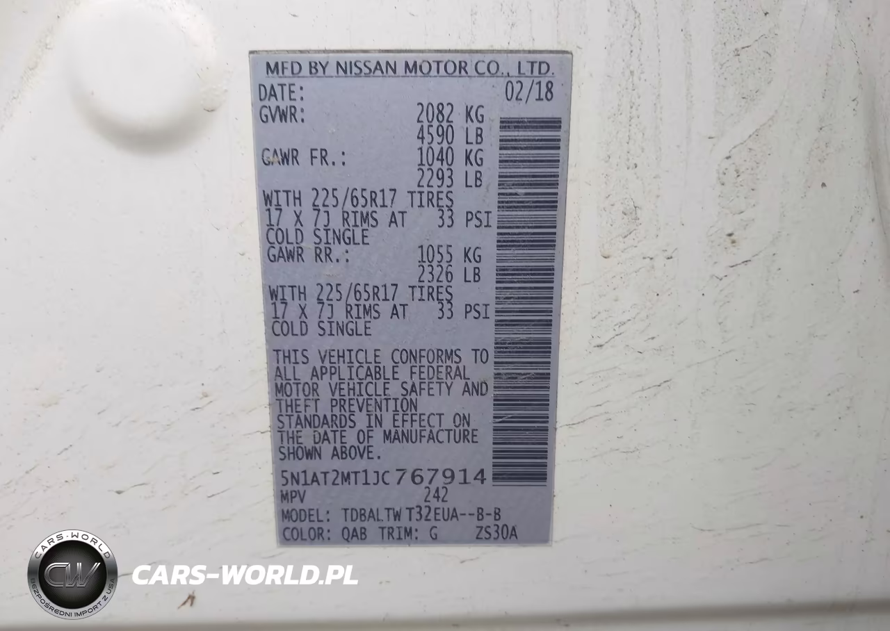 2018 Nissan Rogue Sv VIN:5N1AT2MT1JC767914 - 9