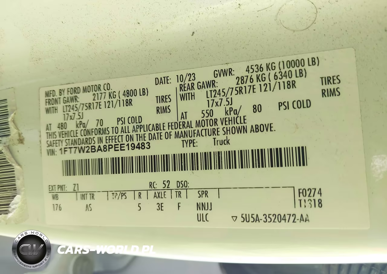2023 Ford F-250 Xl VIN:1FT7W2BA8PEE19483 - 9