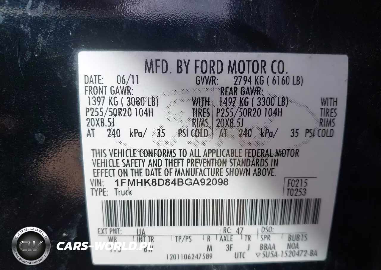 2011 Ford Explorer Xlt VIN:1FMHK8D84BGA92098 - 9