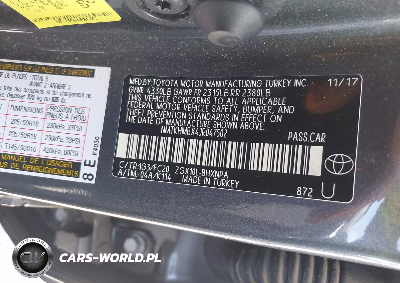 2018 Toyota C-Hr Xle Premium VIN:NMTKHMBX4JR047502 - 9