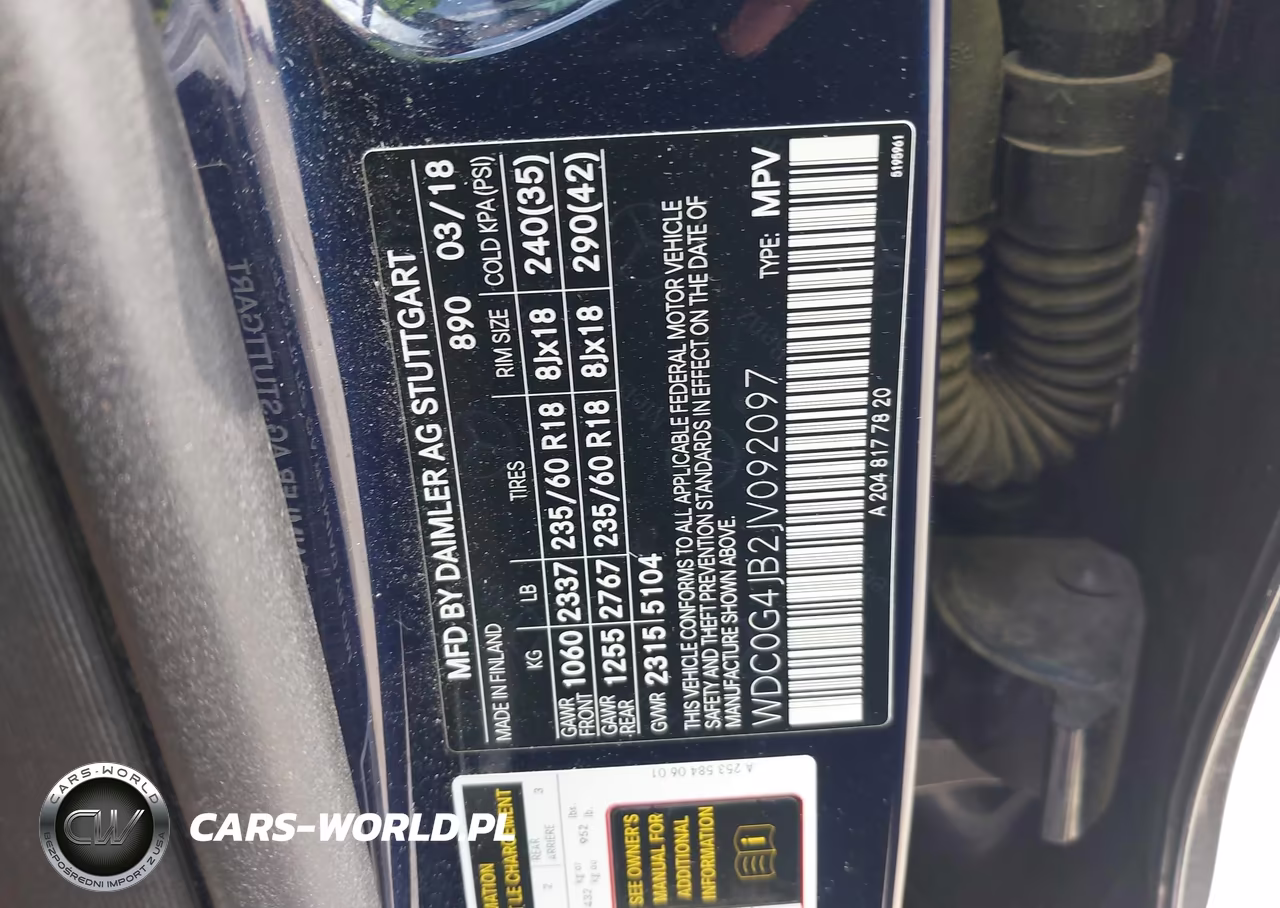 2018 Mercedes-Benz Glc 300 VIN:WDC0G4JB2JV092097 - 9