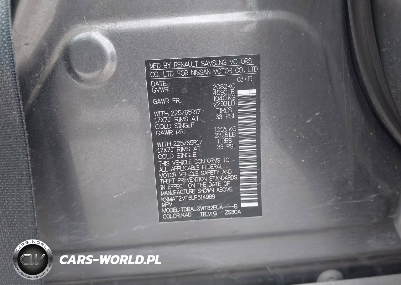 2020 Nissan Rogue Sv Fwd VIN:KNMAT2MT6LP514989 - 9