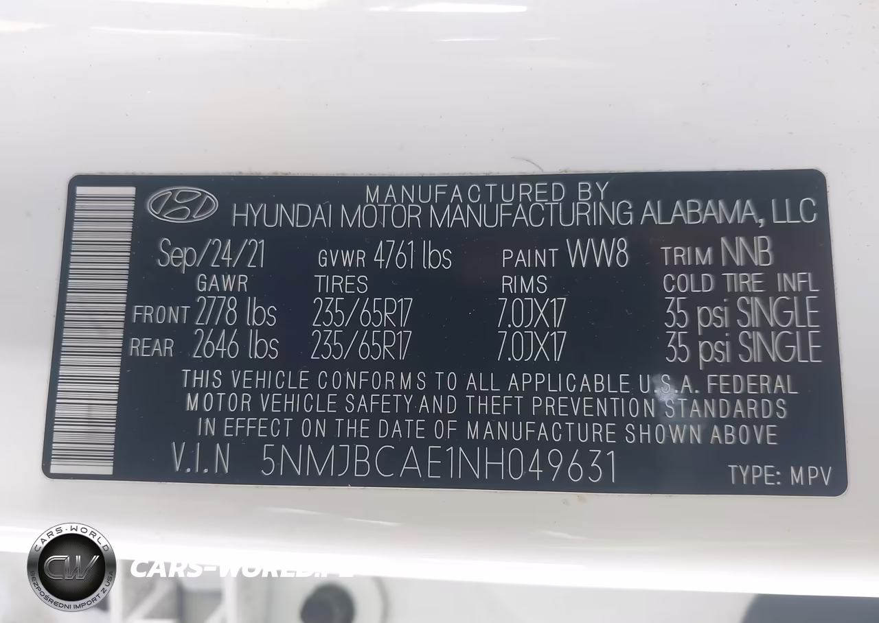 2022 Hyundai Tucson Sel VIN:5NMJBCAE1NH049631 - 9