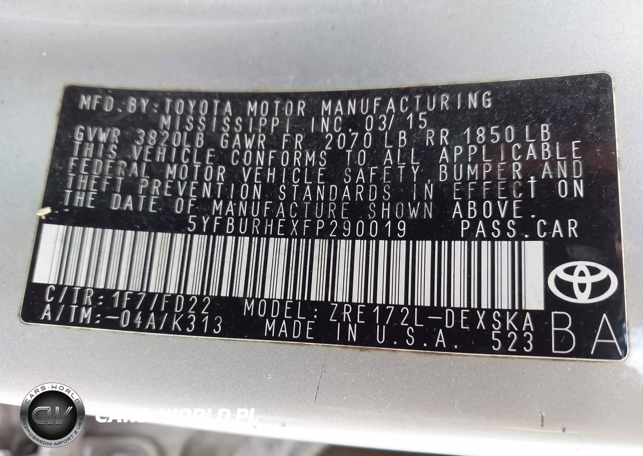 2015 Toyota Corolla S-S Plus-S Premium VIN:5YFBURHEXFP290019 - 9