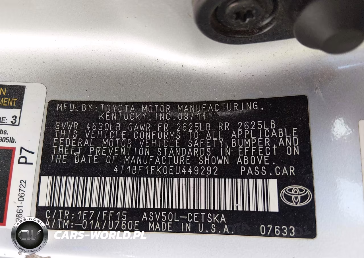 2014 Toyota Camry Se VIN:4T1BF1FK0EU449292 - 9
