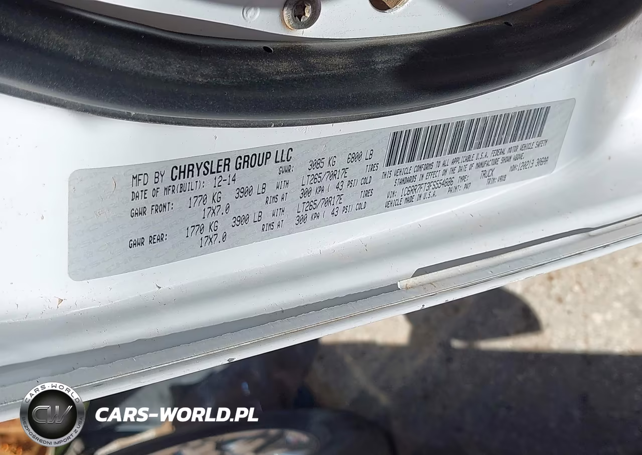 2015 Ram 1500 Tradesman VIN:1C6RR7FT3FS554886 - 9