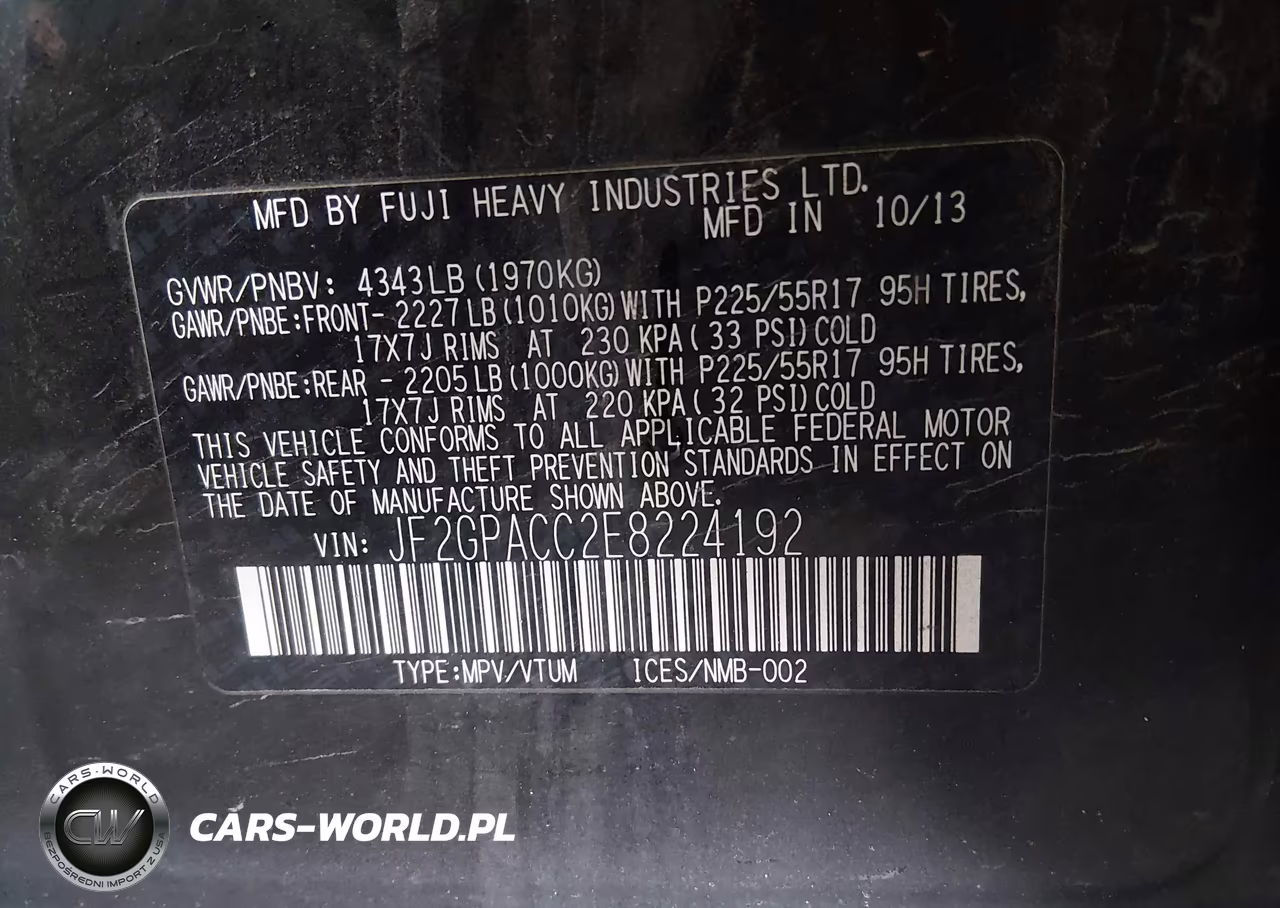 2014 Subaru Xv Crosstrek 2.0I Premium VIN:JF2GPACC2E8224192 - 9