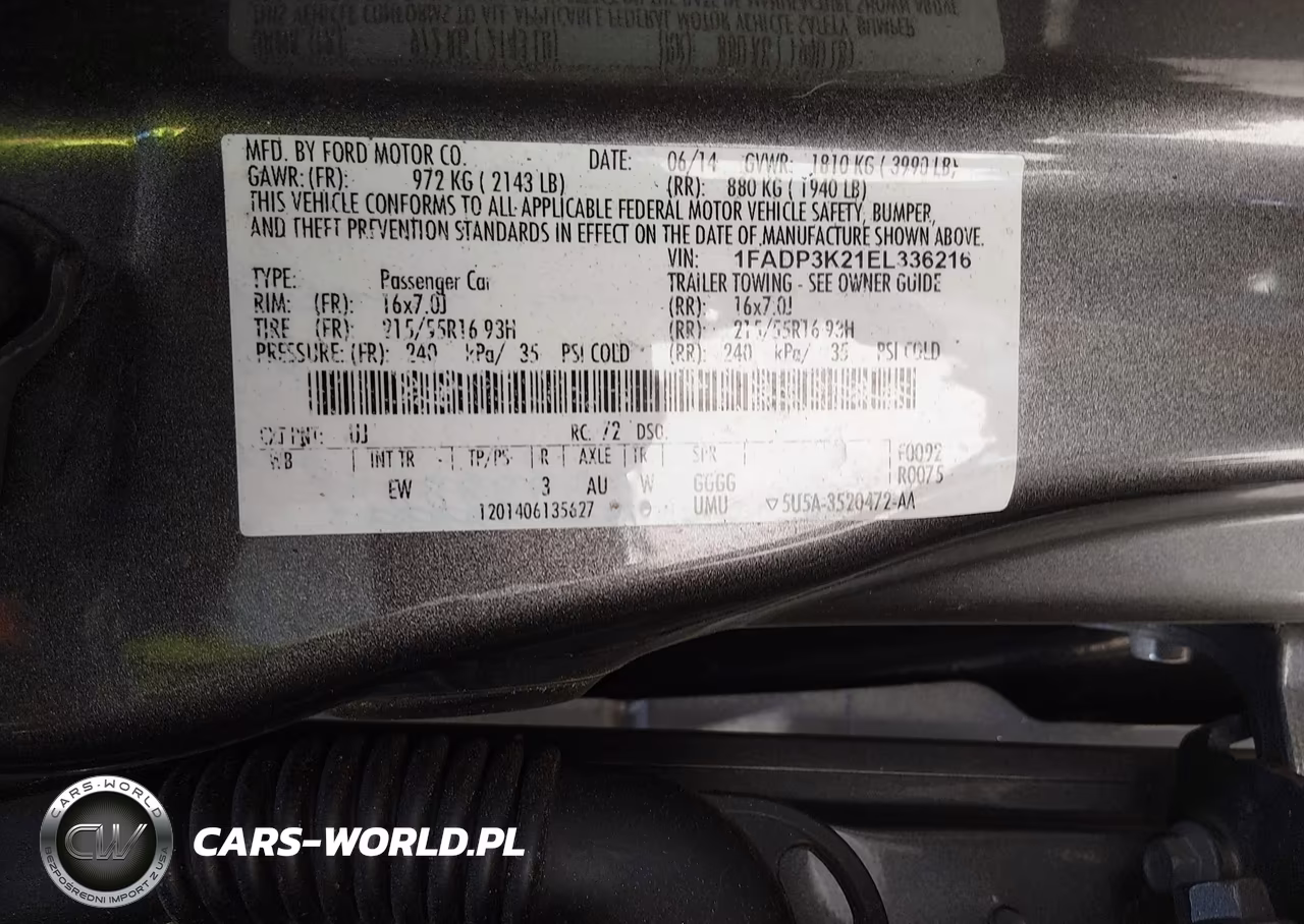 2014 Ford Focus Se VIN:1FADP3K21EL336216 - 9