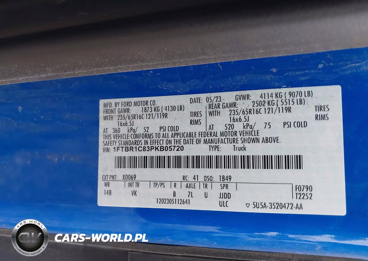 2023 Ford Transit-250 VIN:1FTBR1C83PKB05720 - 9