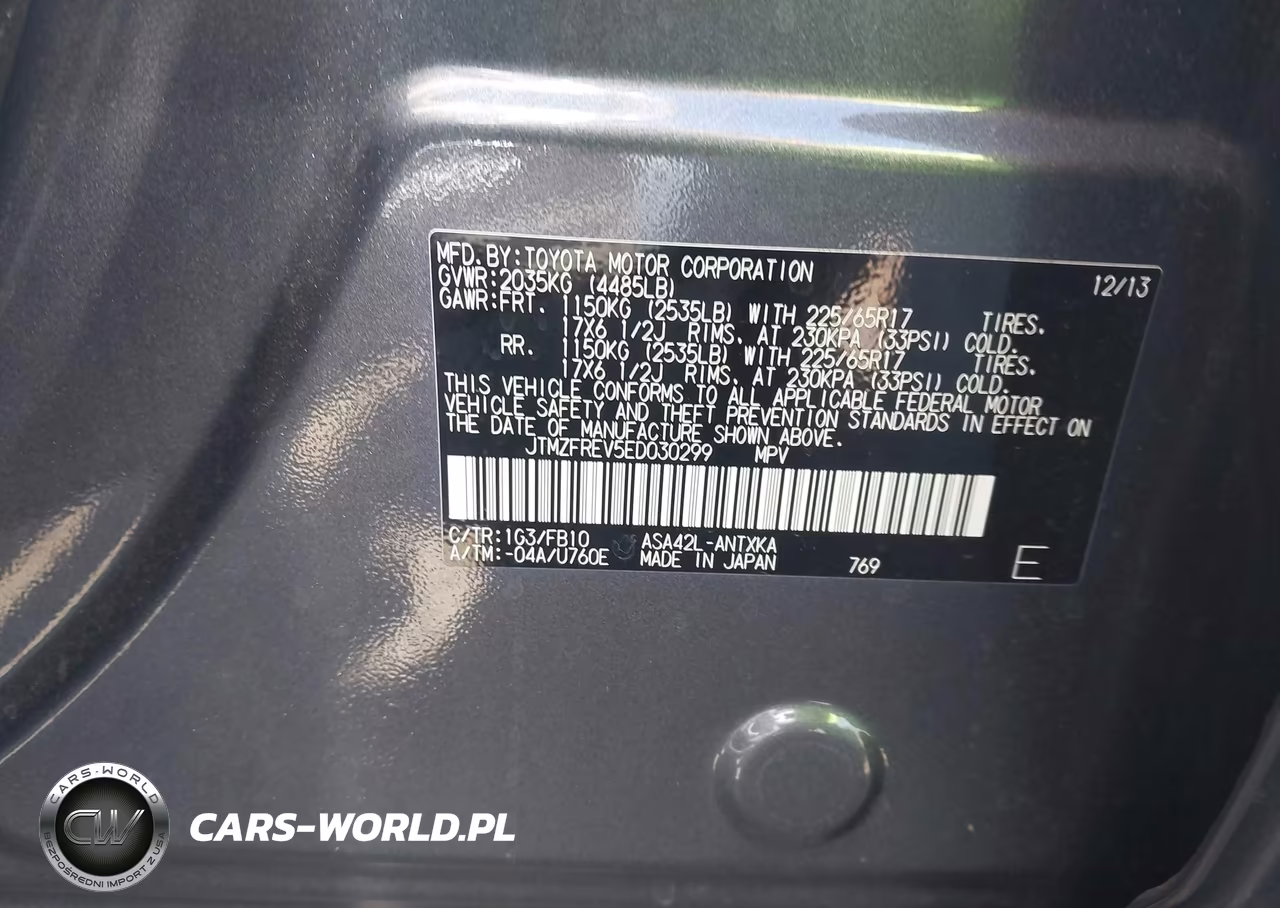2014 Toyota Rav4 Le VIN:JTMZFREV5ED030299 - 9