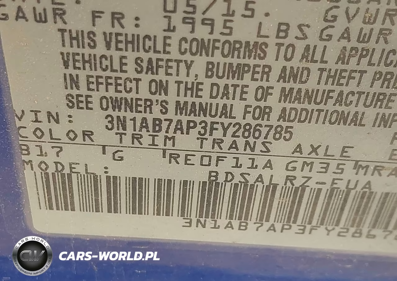 2015 Nissan Sentra Sr VIN:3N1AB7AP3FY286785 - 9