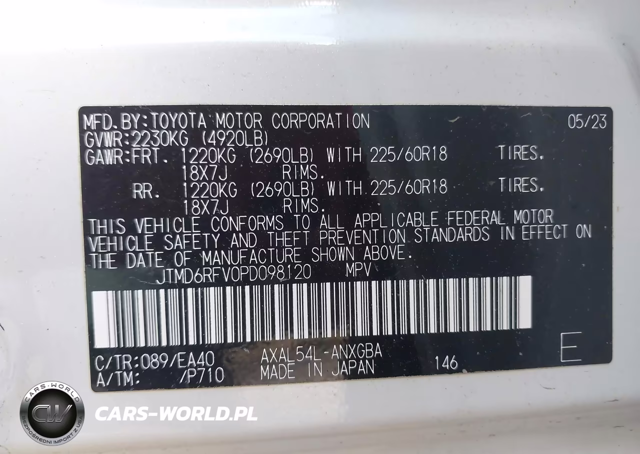 2023 Toyota Rav4 Hybrid Limited VIN:JTMD6RFV0PD098120 - 9