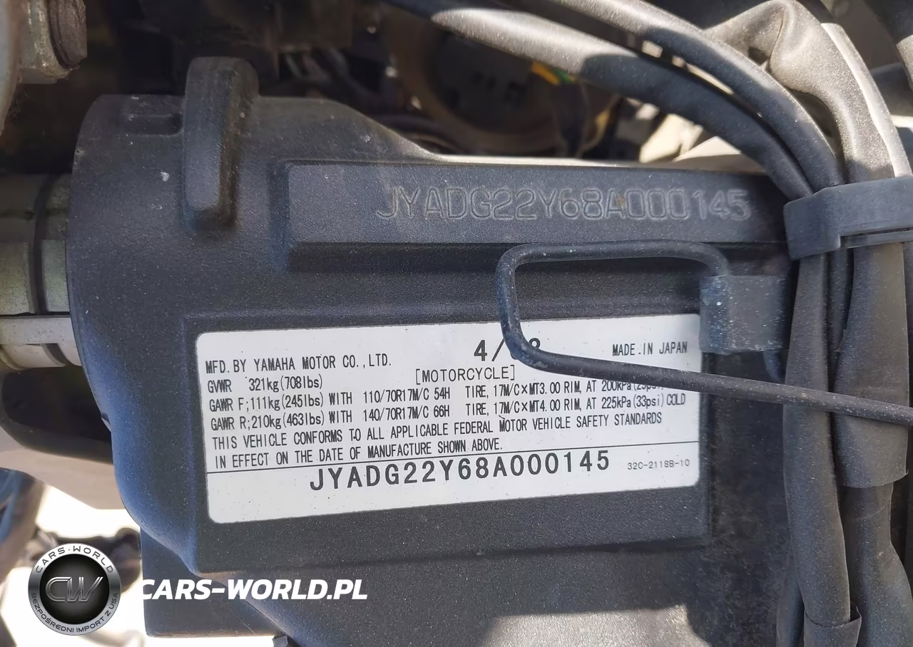 2008 Yamaha Wr250 X VIN:JYADG22Y68A000145 - 10