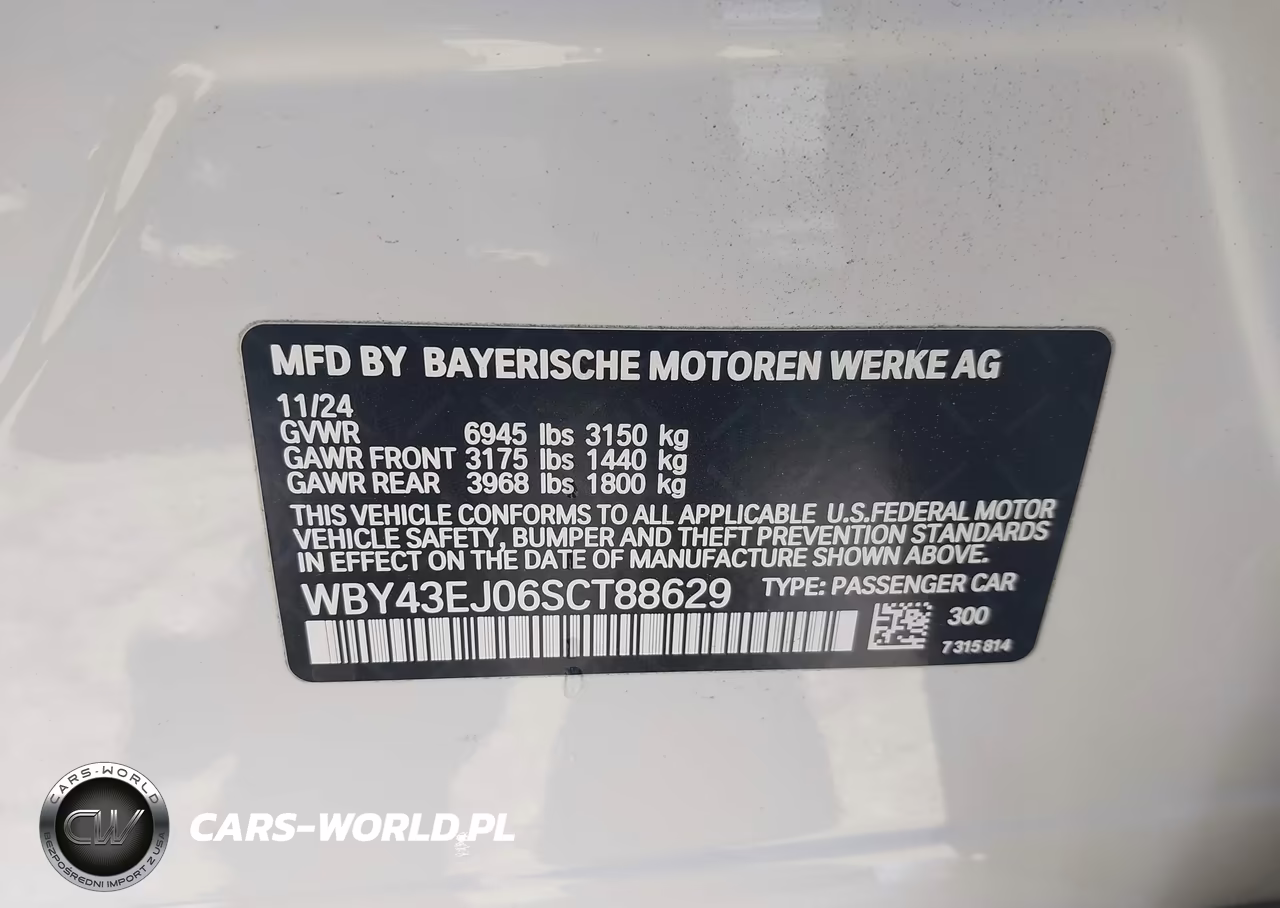 2025 BMW I7 Edrive50 VIN:WBY43EJ06SCT88629 - 9