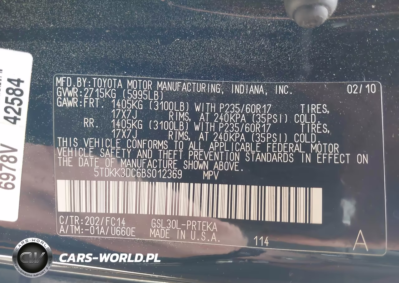 2011 Toyota Sienna Le V6 VIN:5TDKK3DC6BS012369 - 9