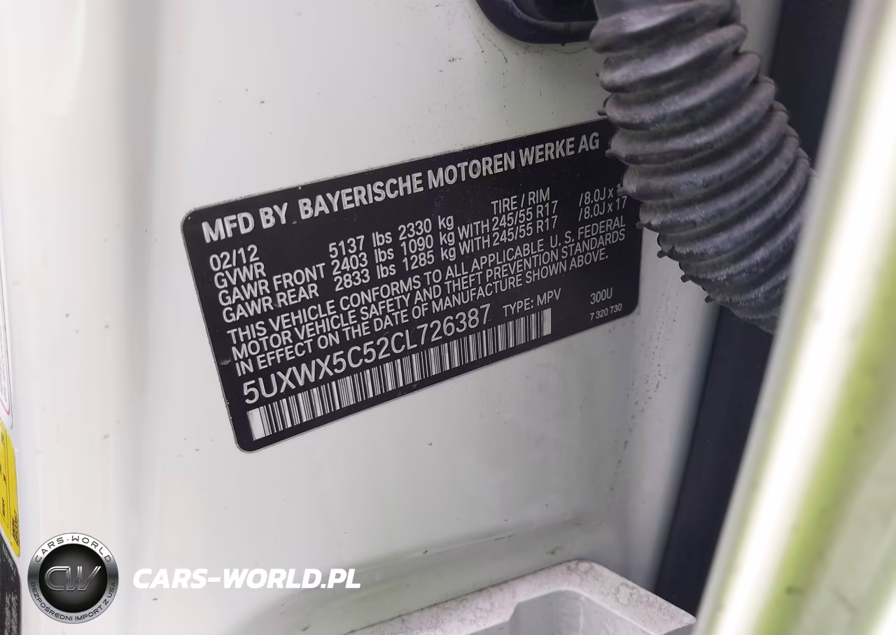 2012 BMW X3 xDrive28I VIN:5UXWX5C52CL726387 - 9