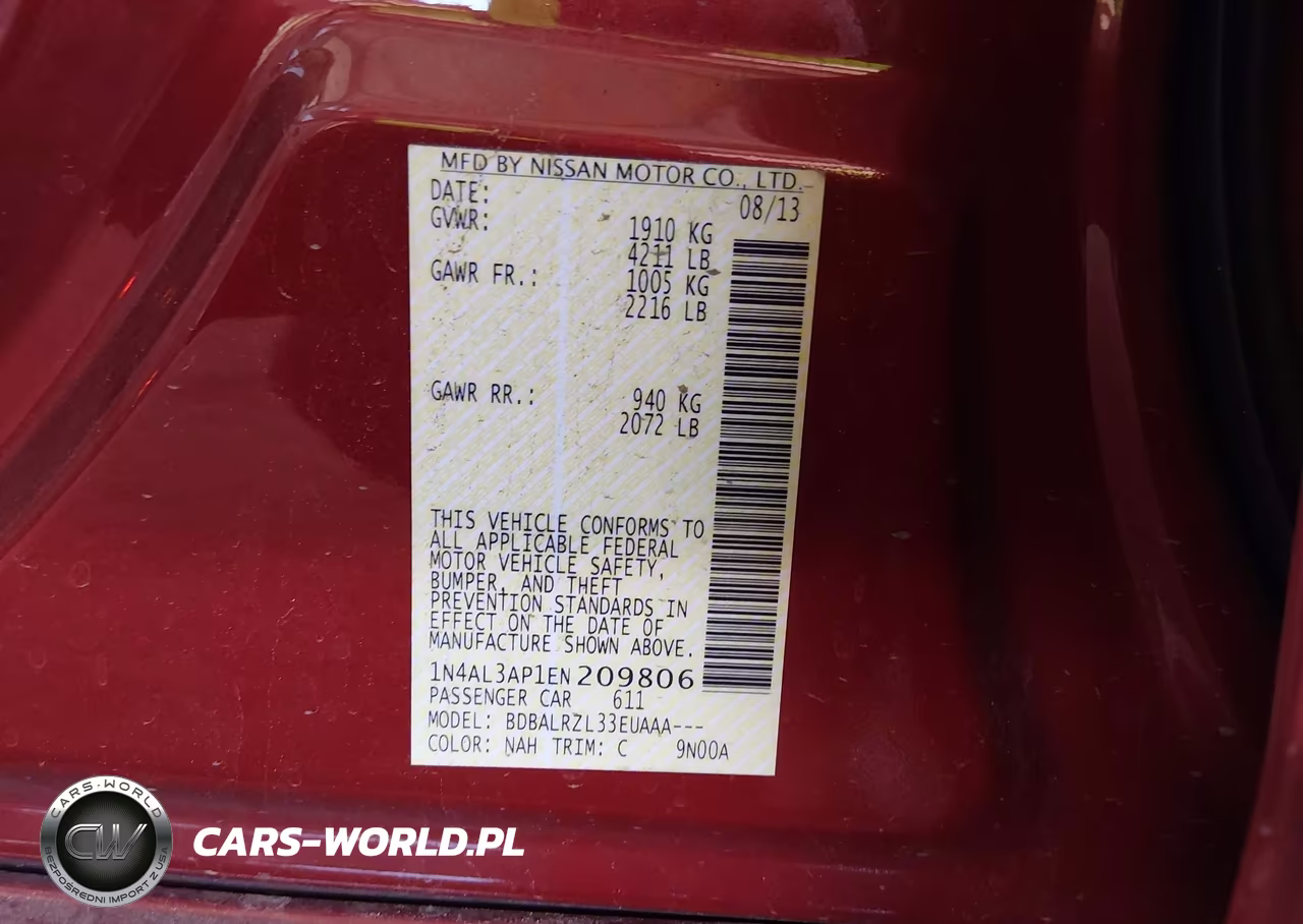 2014 Nissan Altima 2.5 S VIN:1N4AL3AP1EN209806 - 9