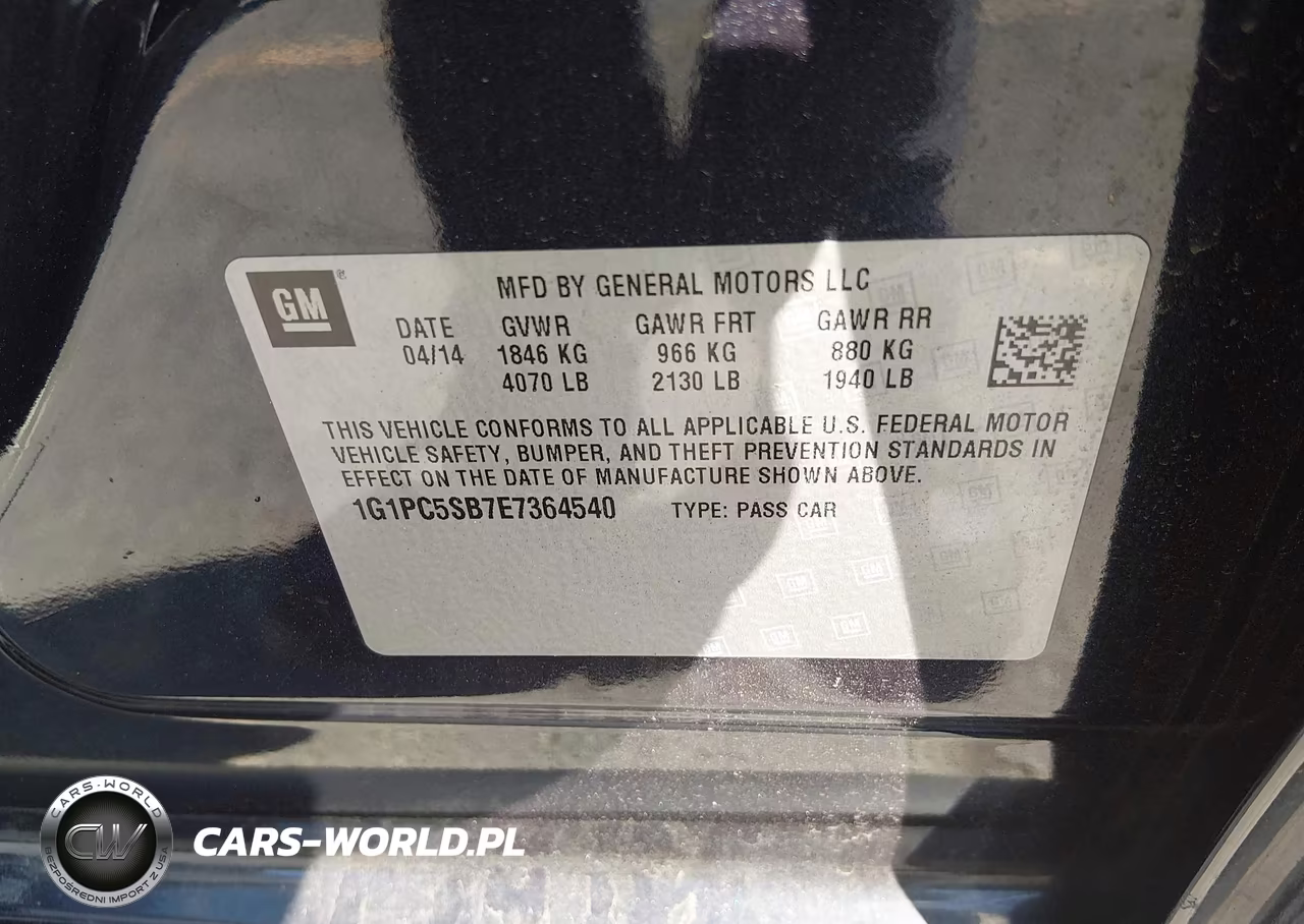2014 Chevrolet Cruze 1Lt Auto VIN:1G1PC5SB7E7364540 - 9