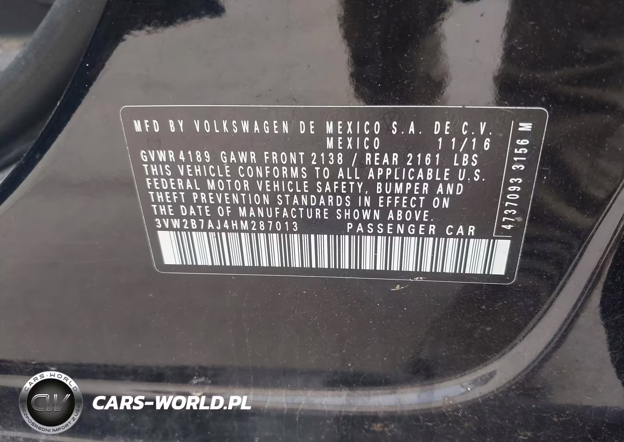 2017 Volkswagen Jetta 1.4T S VIN:3VW2B7AJ4HM287013 - 9