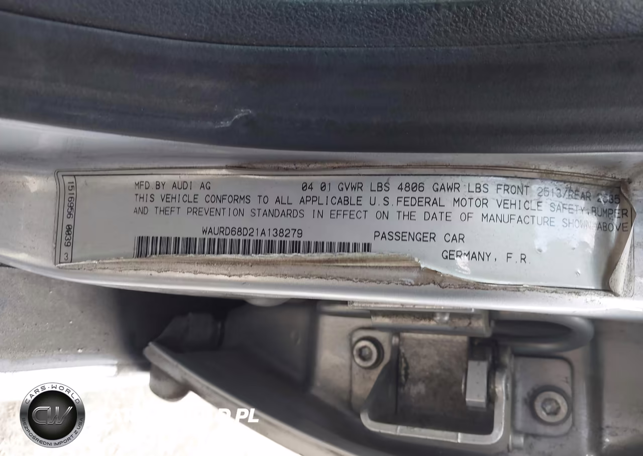 2001 Audi S4 2.7T VIN:WAURD68D21A138279 - 9