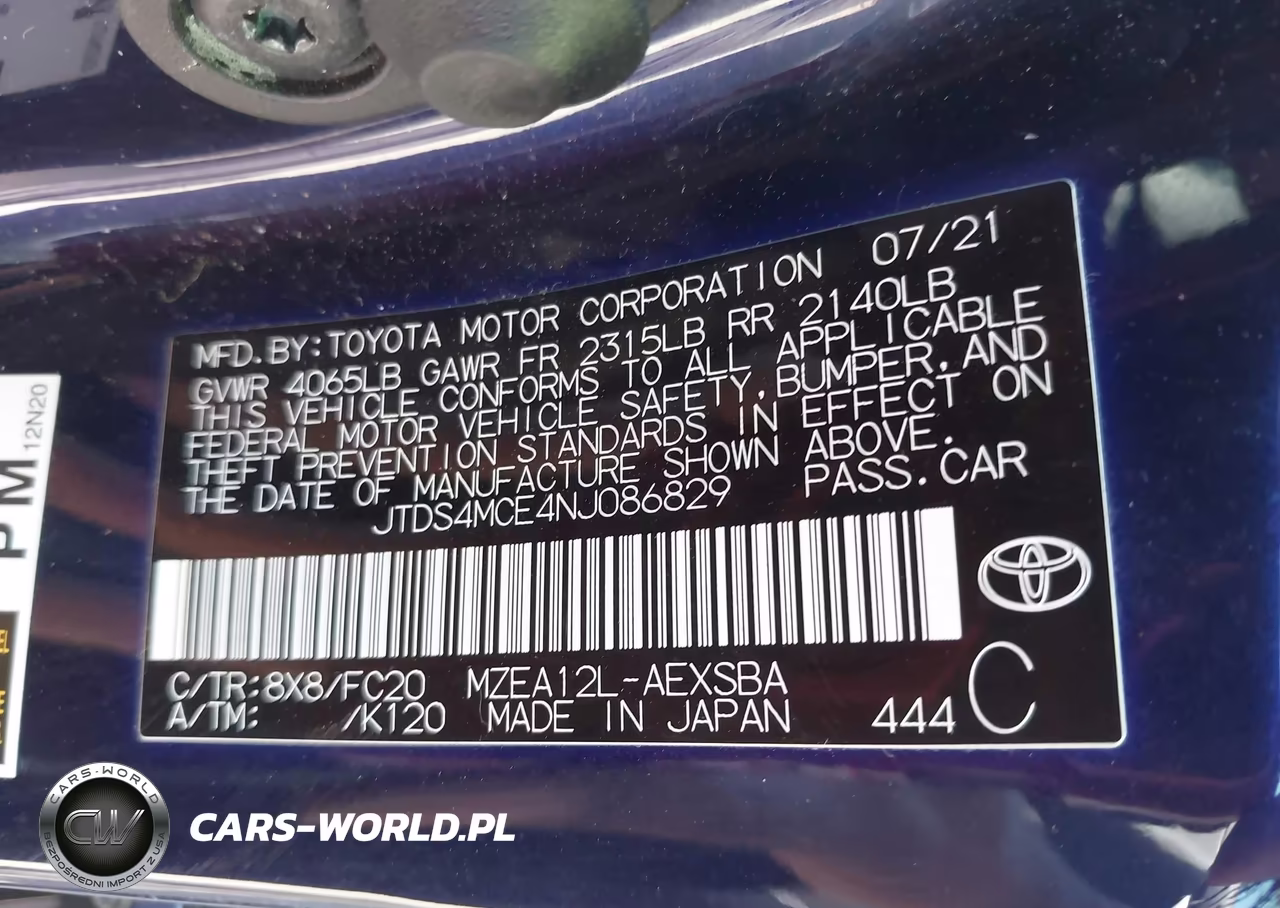 2022 Toyota Corolla Se VIN:JTDS4MCE4NJ086829 - 9