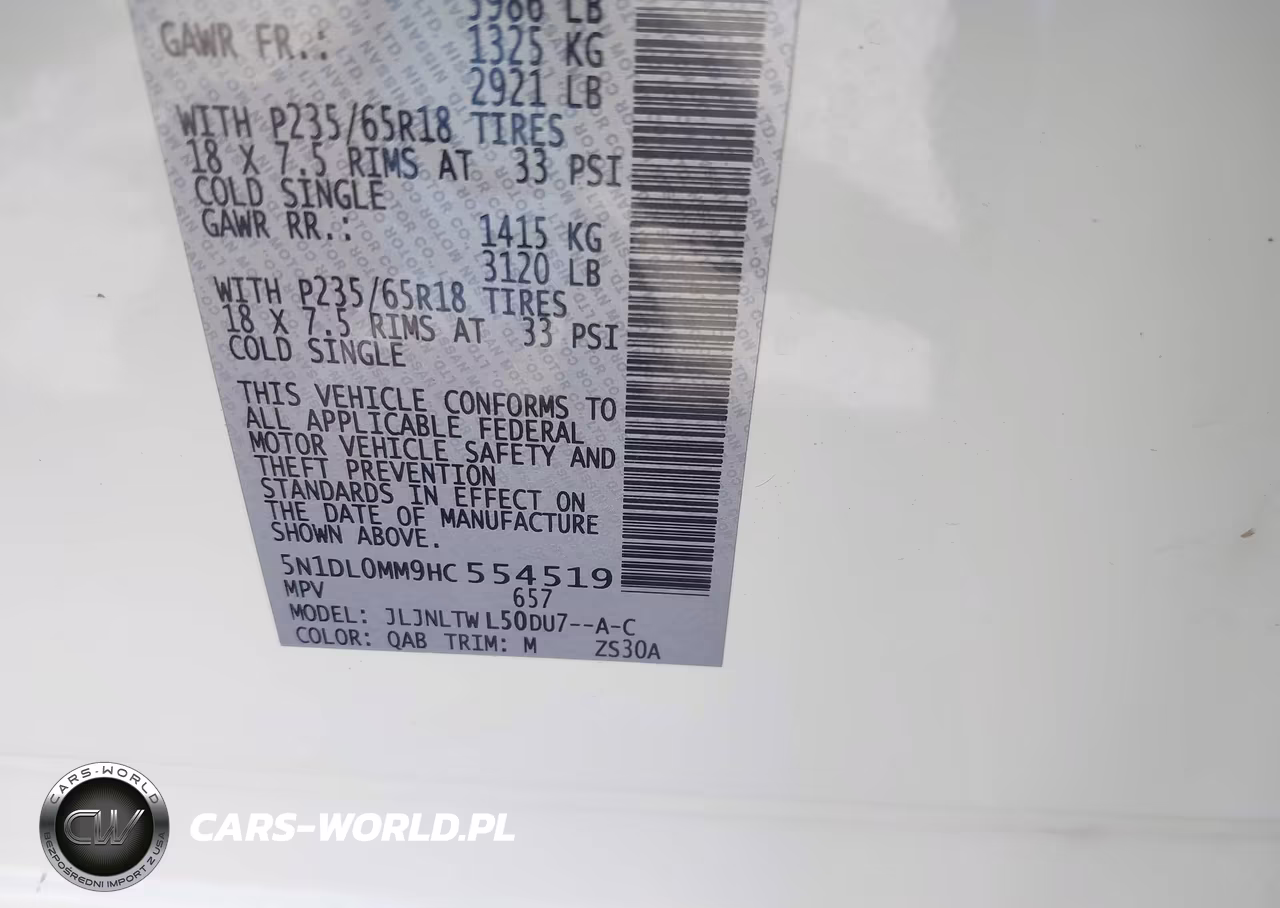 2017 Infiniti Qx60 VIN:5N1DL0MM9HC554519 - 9