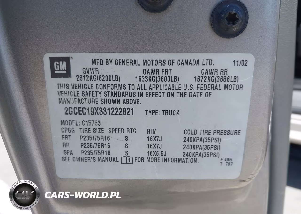 2003 Chevrolet Silverado 1500 Ls VIN:2GCEC19X331222821 - 9
