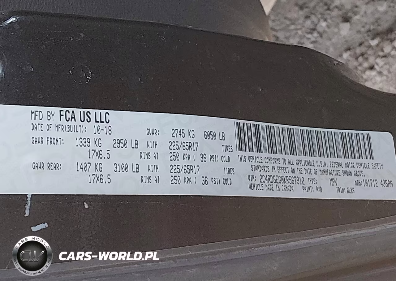 2019 Dodge Grand Caravan Gt VIN:2C4RDGEG0KR567912 - 9