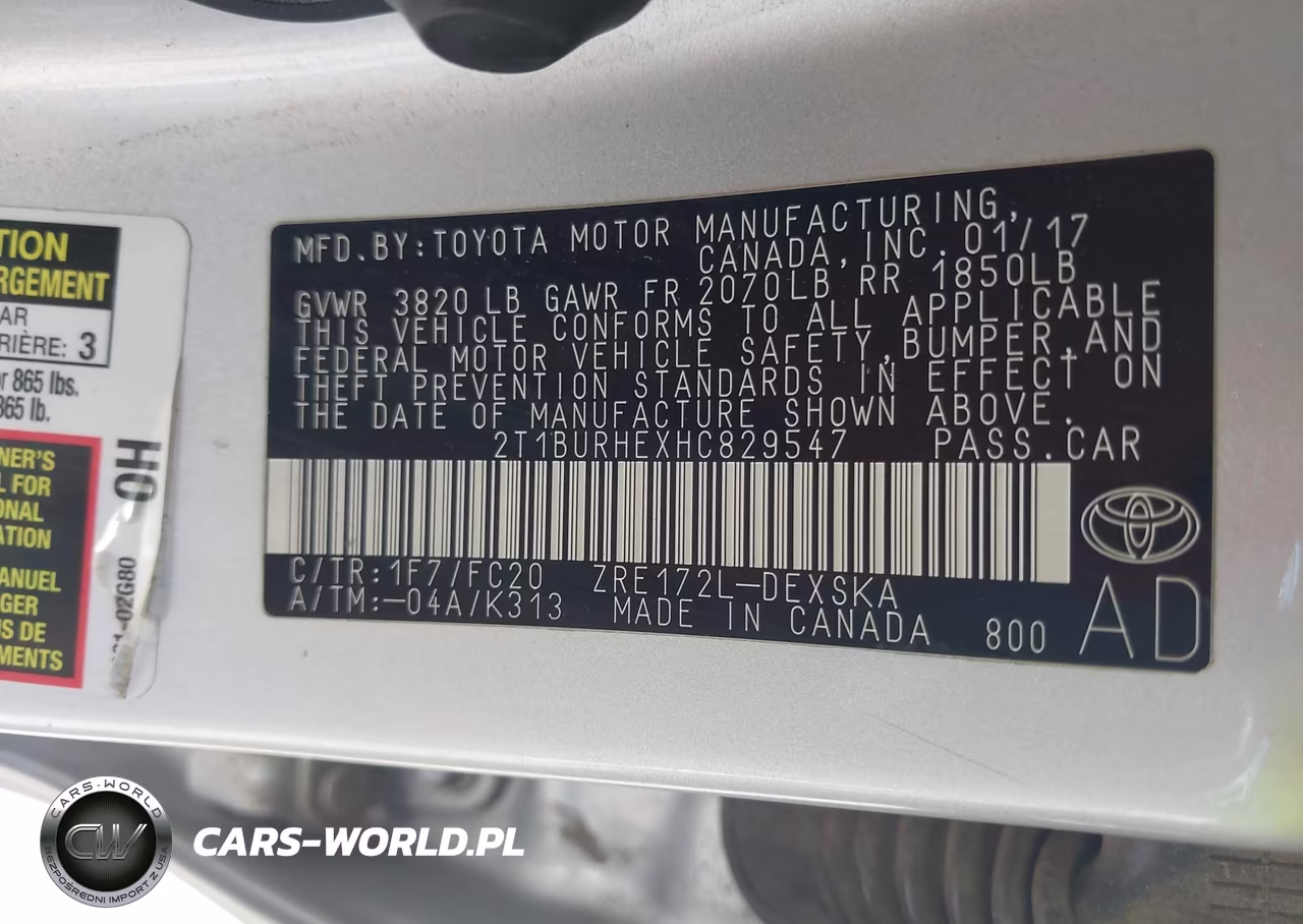 2017 Toyota Corolla Se VIN:2T1BURHEXHC829547 - 9