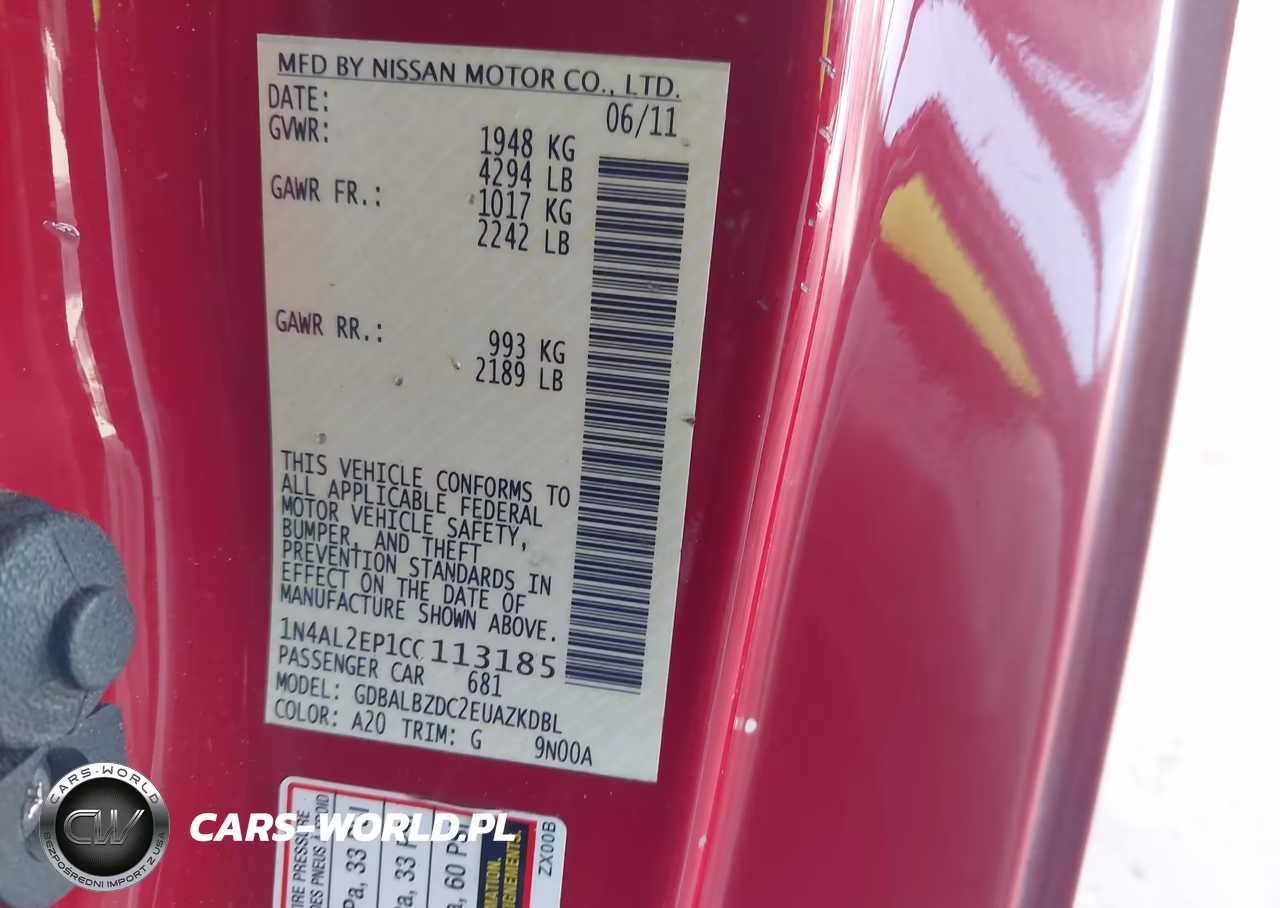 2012 Nissan Altima 2.5 S VIN:1N4AL2EP1CC113185 - 9