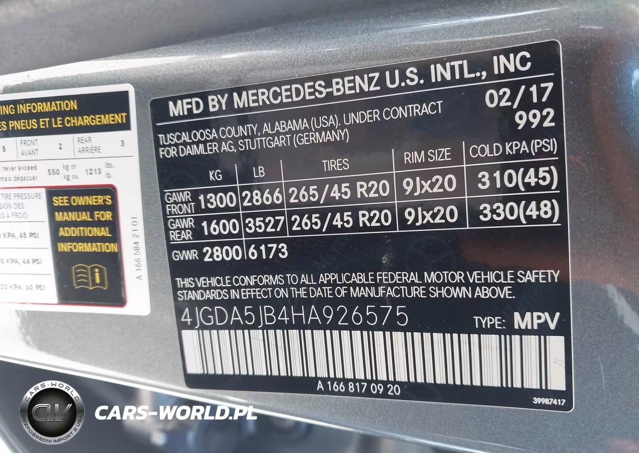 2017 Mercedes-Benz Gle 350 VIN:4JGDA5JB4HA926575 - 9