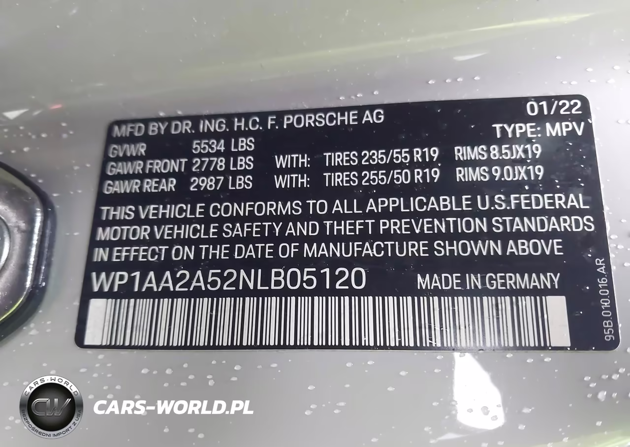 2022 Porsche Macan VIN:WP1AA2A52NLB05120 - 9