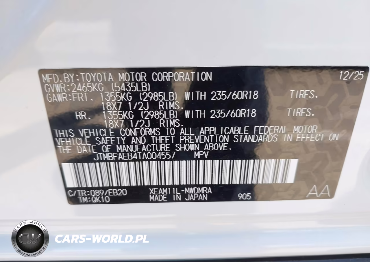 2026 Toyota Bz Xle VIN:JTMBFAEB4TA004557 - 9