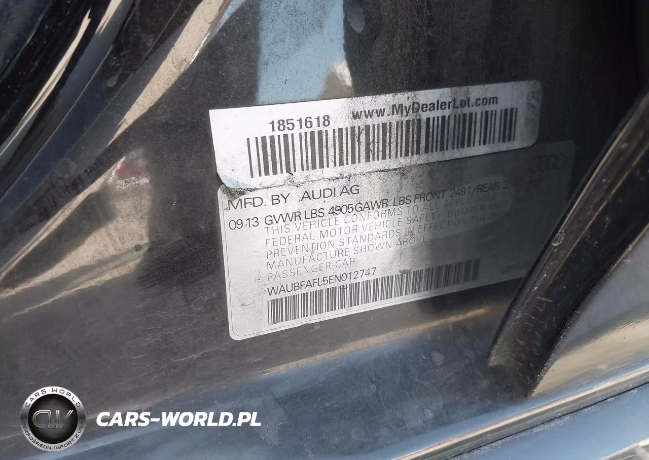 2014 Audi A4 2.0T Premium VIN:WAUBFAFL5EN012747 - 9