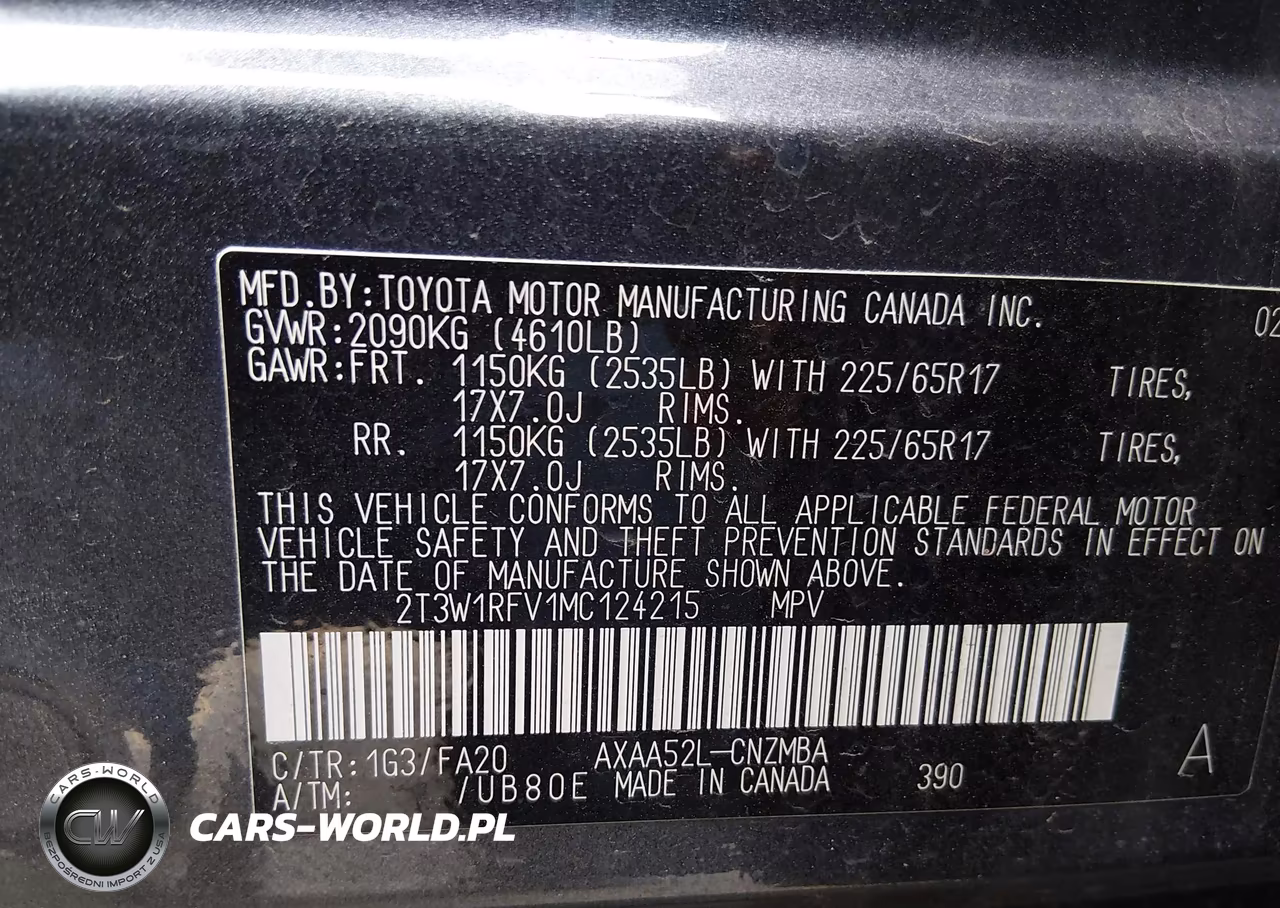 2021 Toyota Rav4 Xle VIN:2T3W1RFV1MC124215 - 9